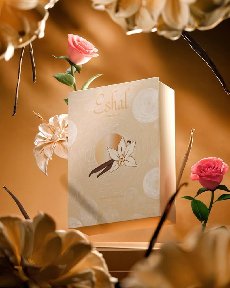 Eshal Vanilla Eau de Parfum 100 ml – Perfume de Mujer Oriental Vainilla con Caramelo y Rosa