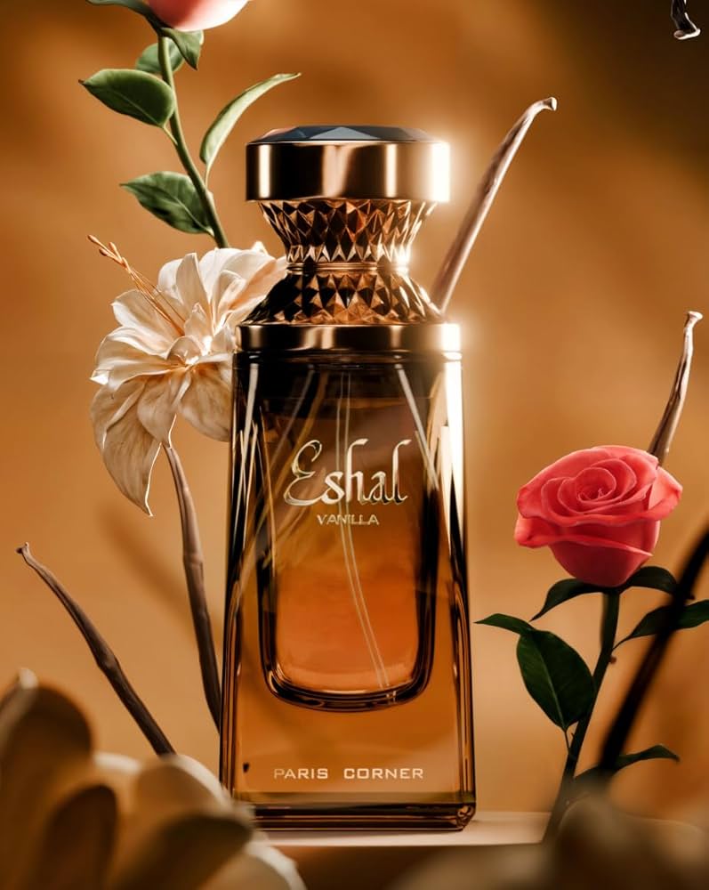 Eshal Vanilla Eau de Parfum 100 ml – Perfume de Mujer Oriental Vainilla con Caramelo y Rosa